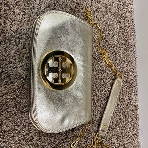 Tory Burch “Amanda” Gold Crossbody (EUC)